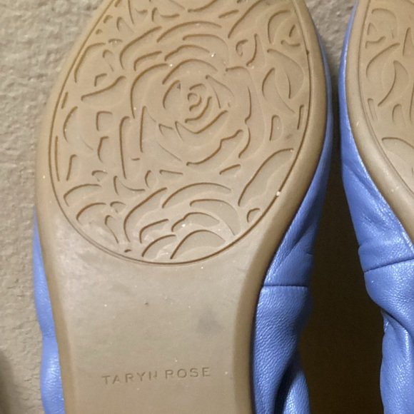 TARYN ROSE Blue/Gray Leather BALLET Flats size 8B - Picture 7 of 9
